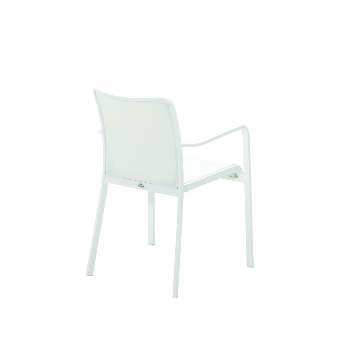 Gloster - Riva Stacking Chair w/Arms (Crystal White/White)