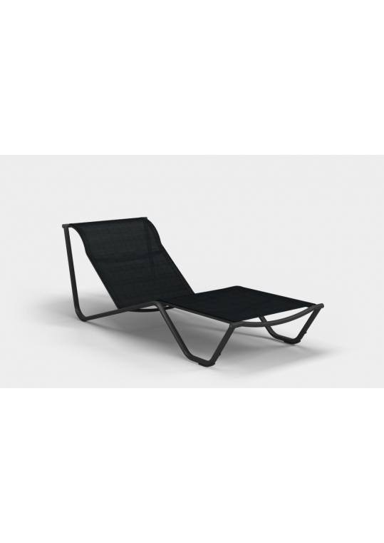 Helio Fixed Back Stacking Lounger - Meteor/Charcoal