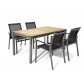 Azore dining set, Tungsten and Teak